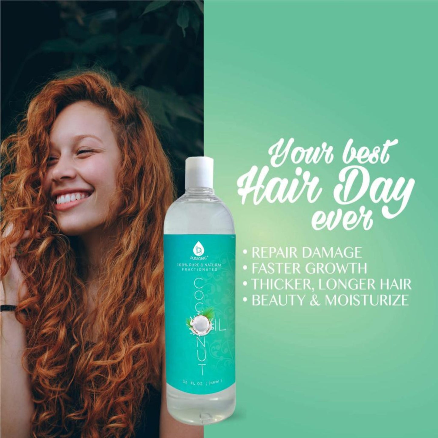 100% Pure Oil for Massages, Therapeutic Recipes & Essential Oils, Fractionated Coconut, 32 Fl Oz-2