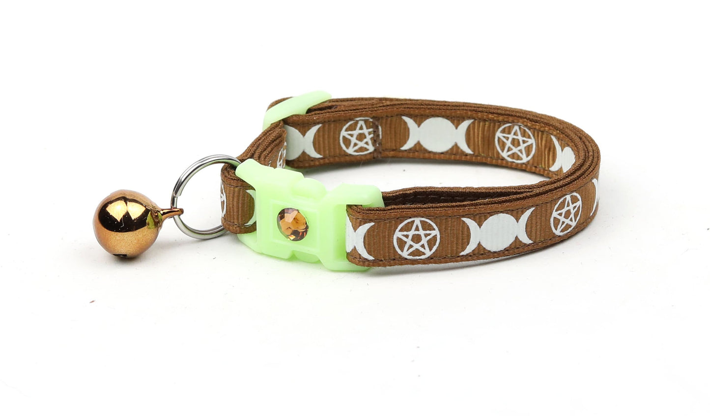 Witch's Familiar on Brown Cat Collar-0