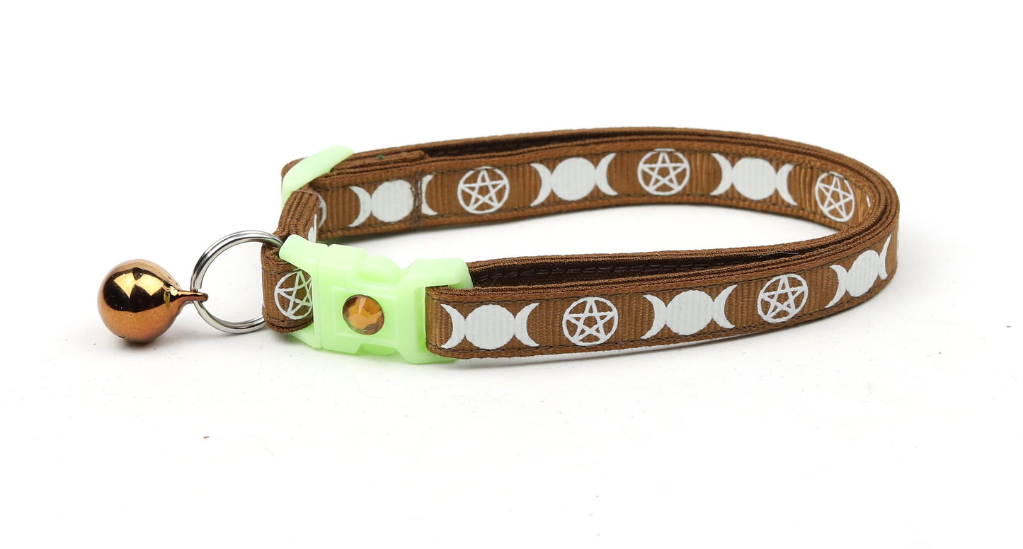Witch's Familiar on Brown Cat Collar-3